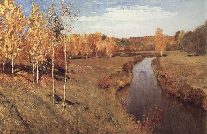 Levitan, Isaak Golden autumn Sweden oil painting art